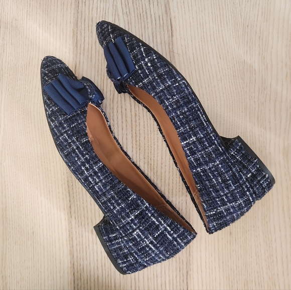 Gentle Souls by Kenneth Cole Blue Tweed Atlas Shoes 7.5 - Picture 8 of 10